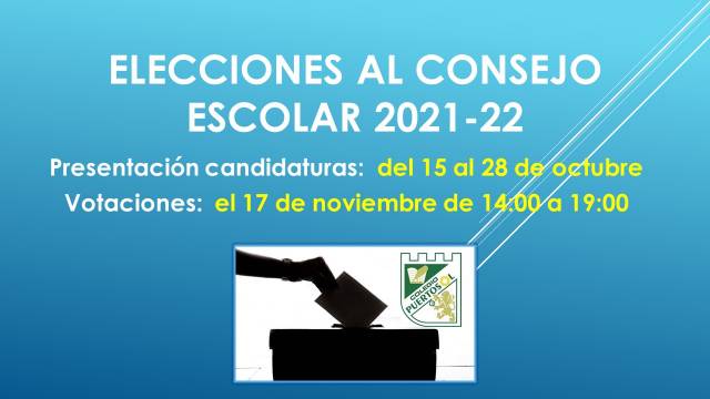 Elecciones de padres y madres al Consejo Escolar 2021-22.