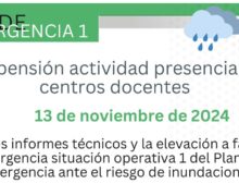 Suspensión de las clases por alerta meteorológica el 13 de noviembre.